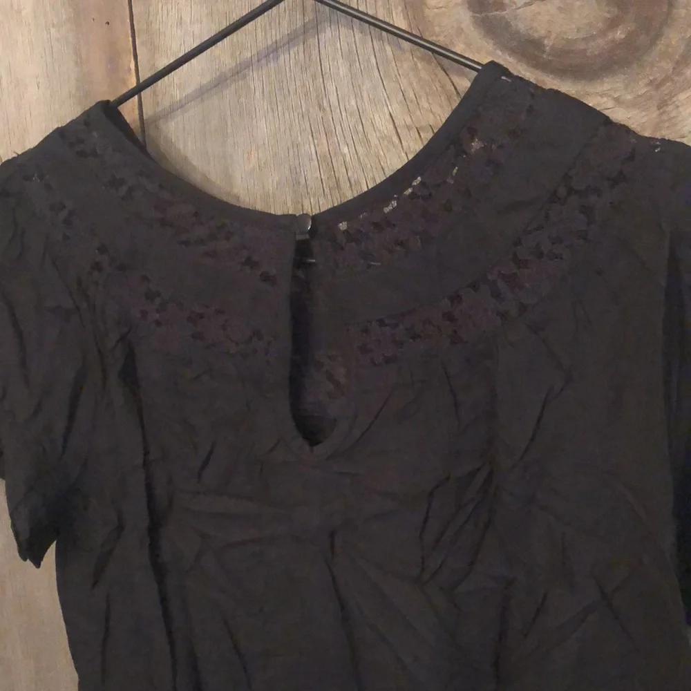 Old Navy Black Lace Panel Holiday Dress XL 14